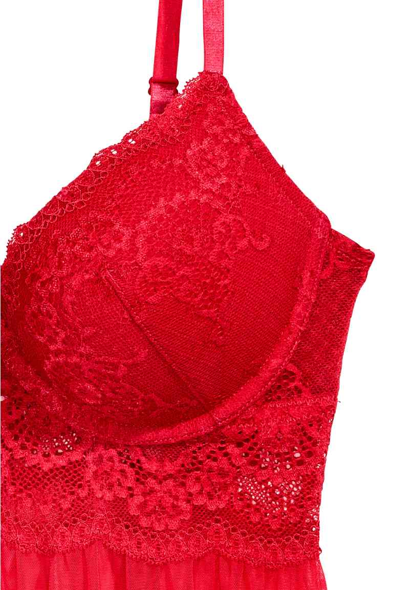 Lace and mesh neglig